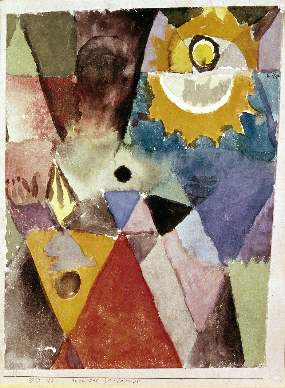 Gaz lambasının önünde - Suluboya by Paul Klee