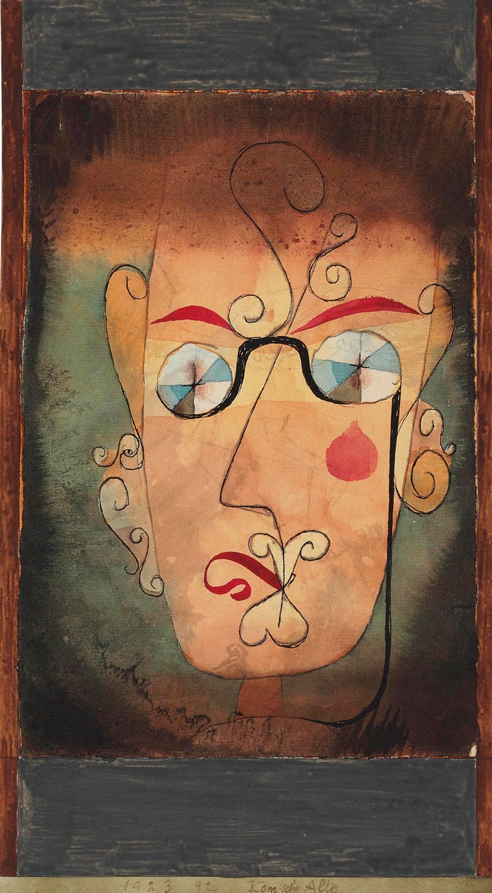 Garip Yaşlı Komik yaşlı kadın, 1923. by Paul Klee