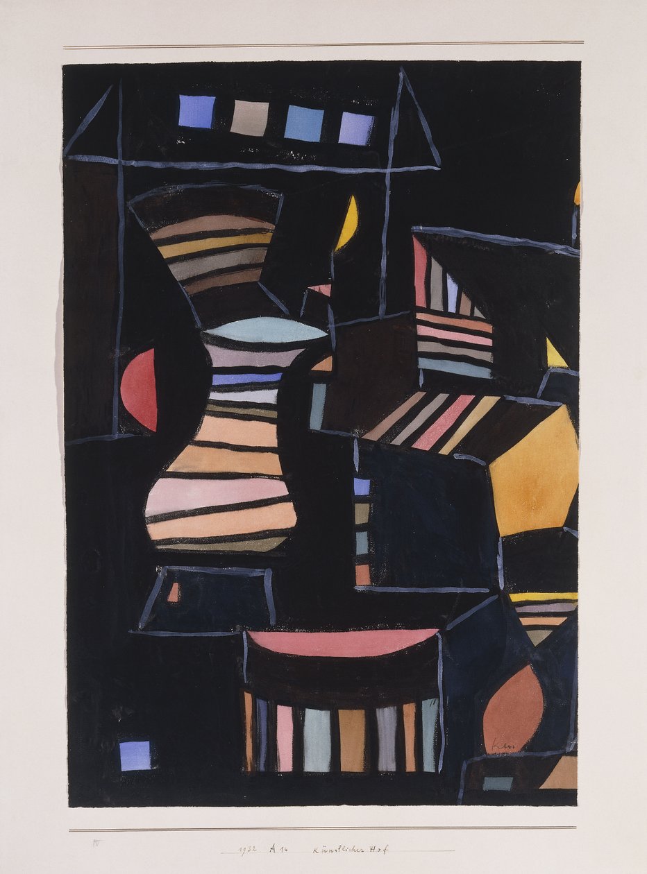 yapay avlu by Paul Klee