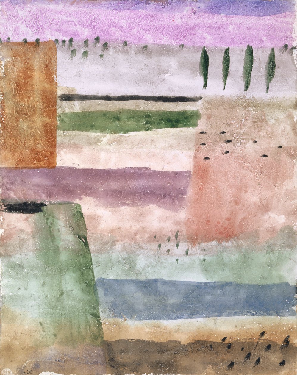 Kavaklarla Peyzaj, 1929. by Paul Klee