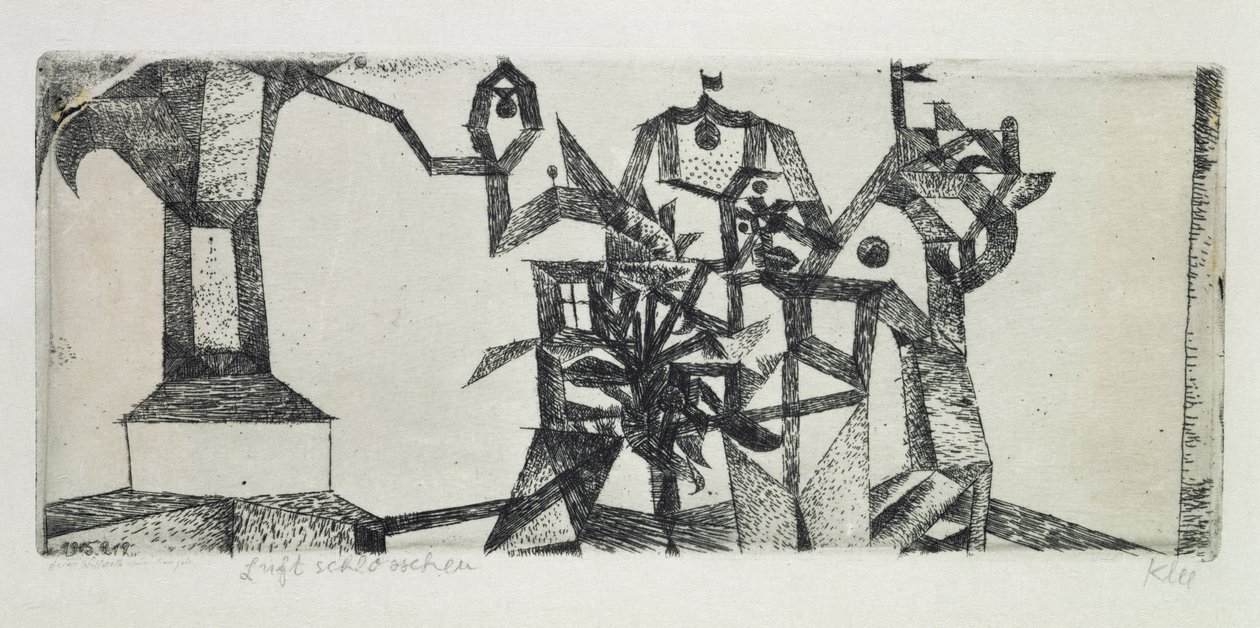 Havadaki küçük kale by Paul Klee