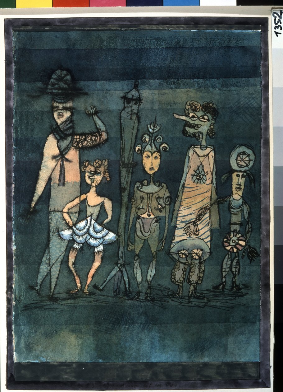 Maskeler. Paul Klee'nin tablosu (1879-1940) by Paul Klee