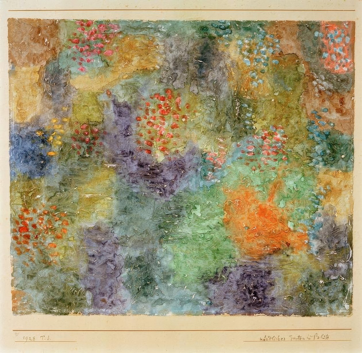 çiçek açan kuzey bahçesi by Paul Klee