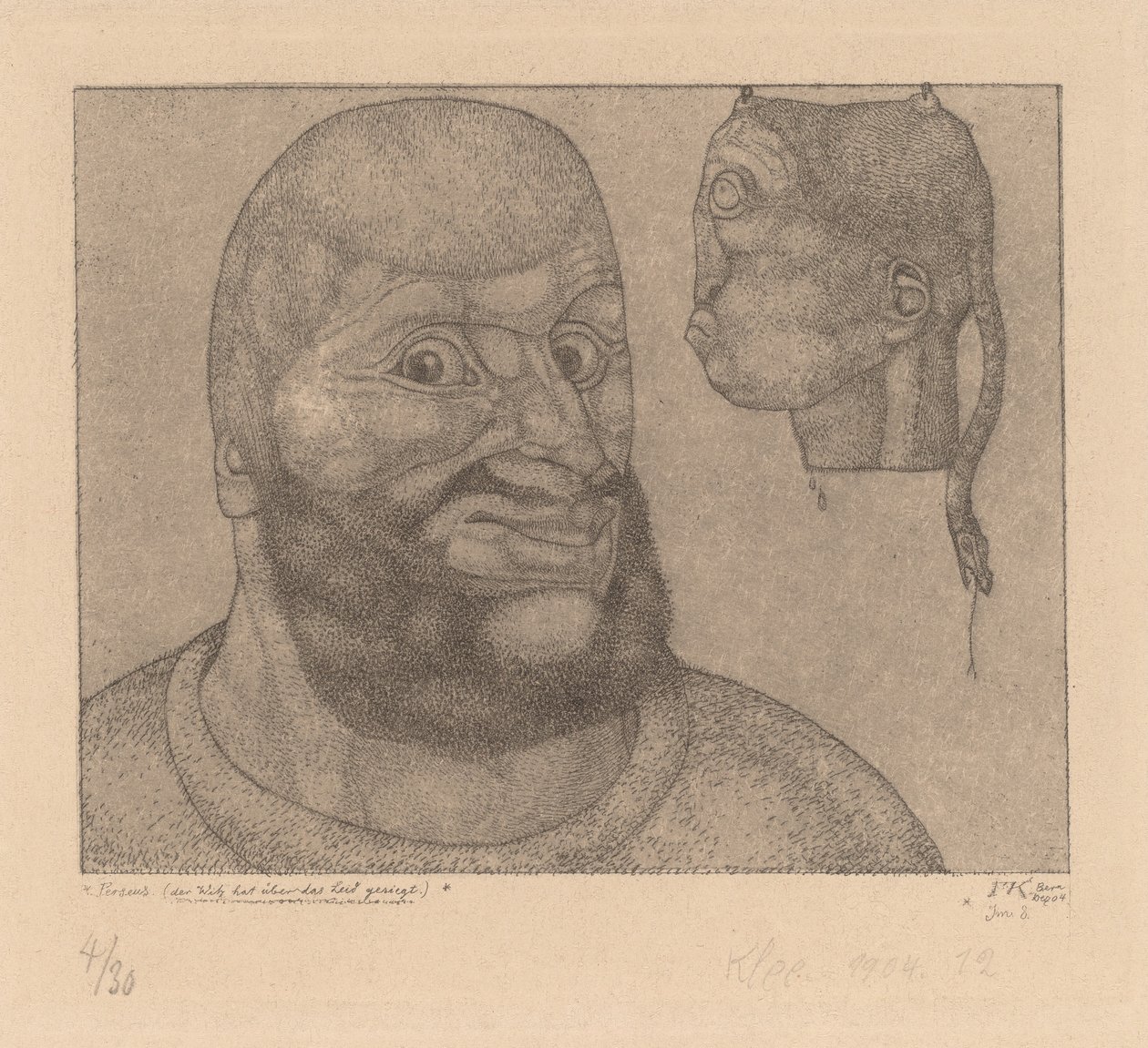 Perseus (Zeka kedere galip geldi) [Perseus-Beynin Bedene Karşı Zaferi] by Paul Klee