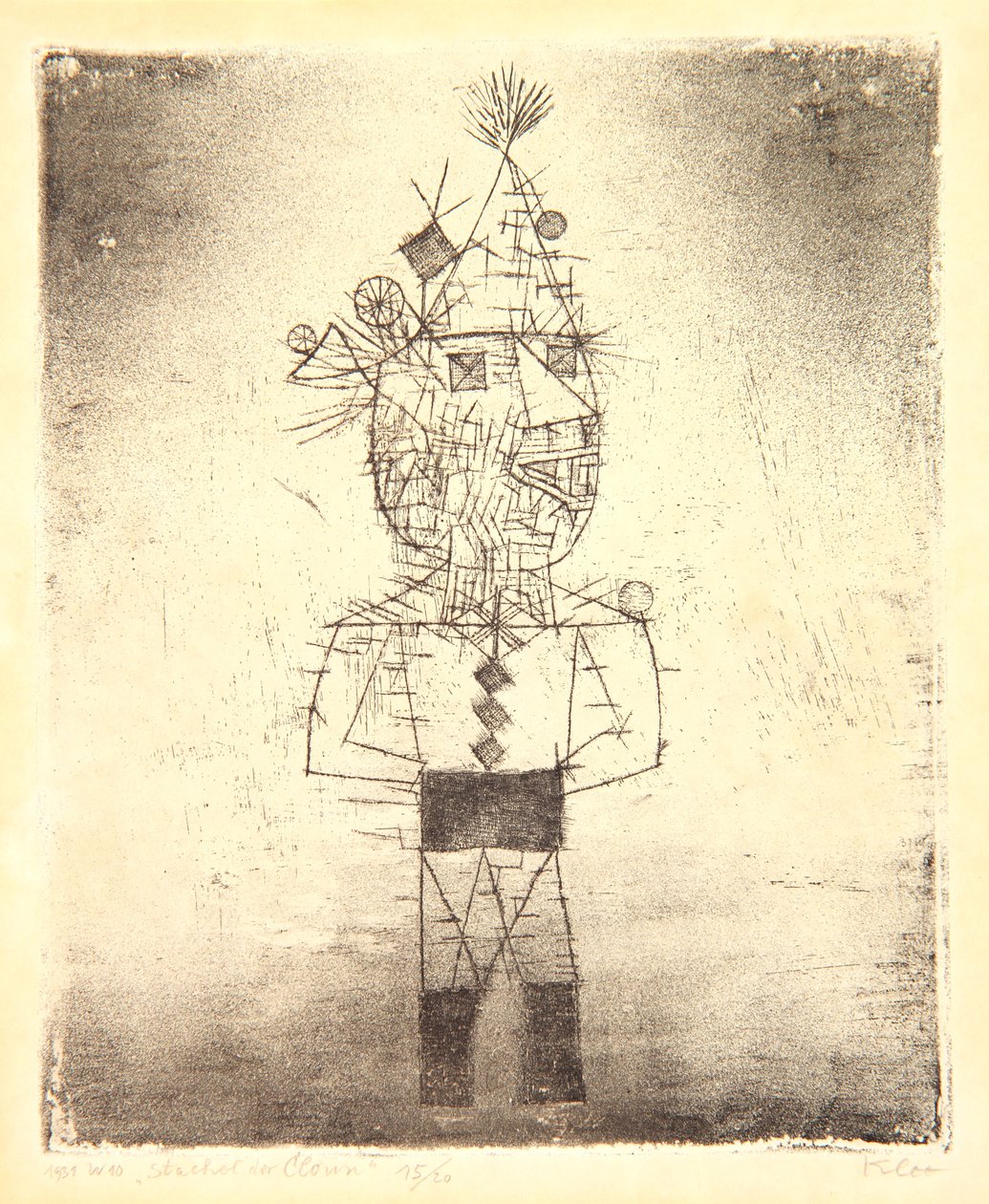 Palyaço Dikenli veya Stachel der Palyaço by Paul Klee