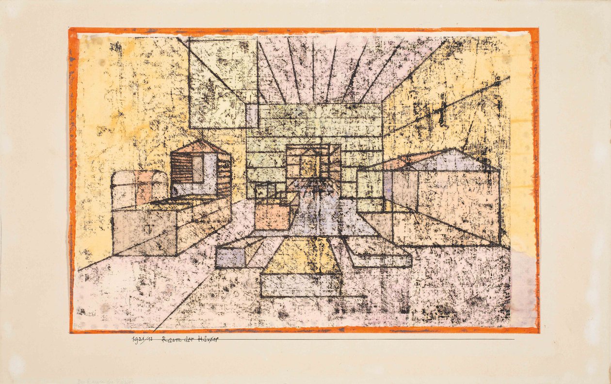 Evlerin odası, 1921. by Paul Klee