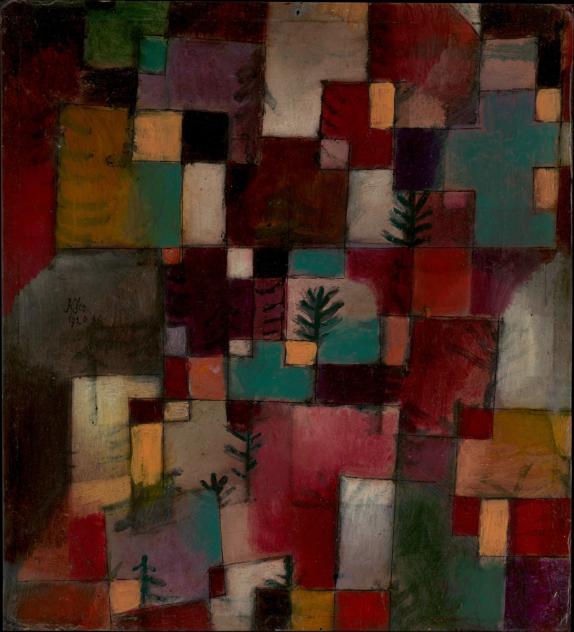 Redgreen ve Mor-Sarı Ritimler by Paul Klee