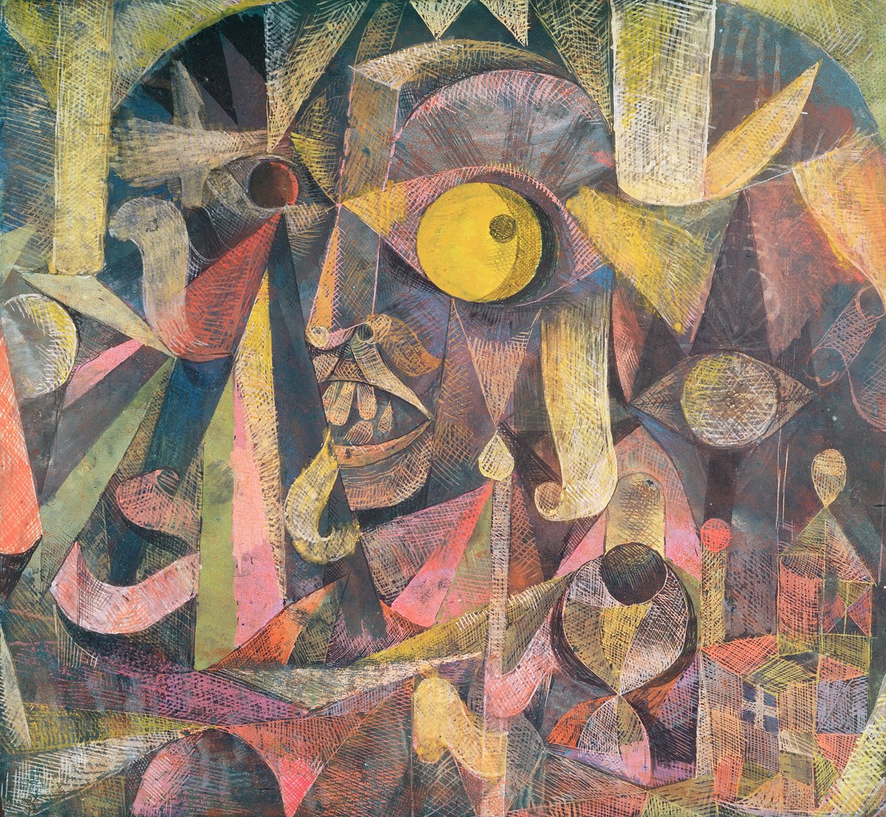 Ay Düşüyordu, Bana bir İngiliz'in, bir Lord Mal Fame'in Yüzünü Gösterdi by Paul Klee