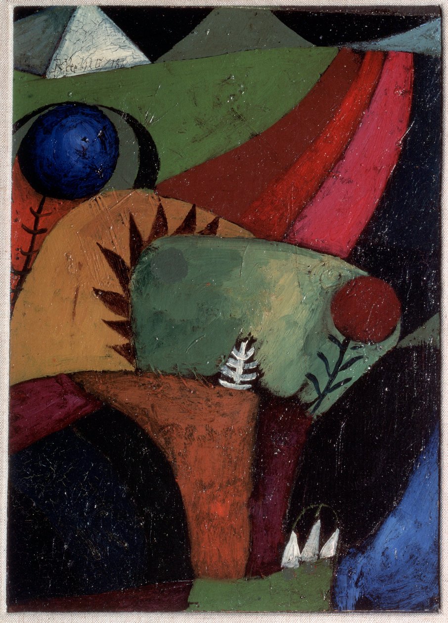 Üç çan çiçeği - Boyama by Paul Klee