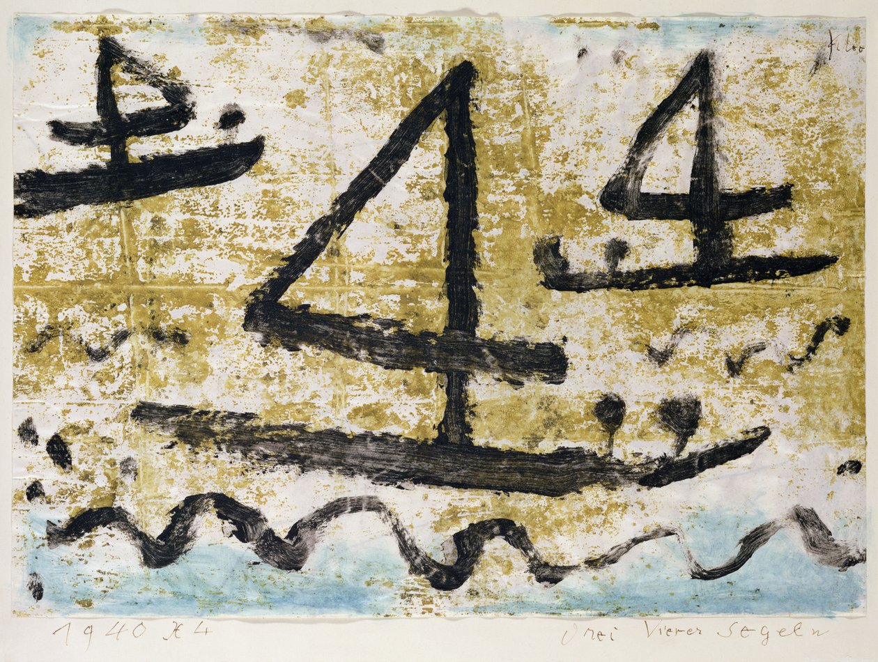Üç dörtlü Yelken by Paul Klee