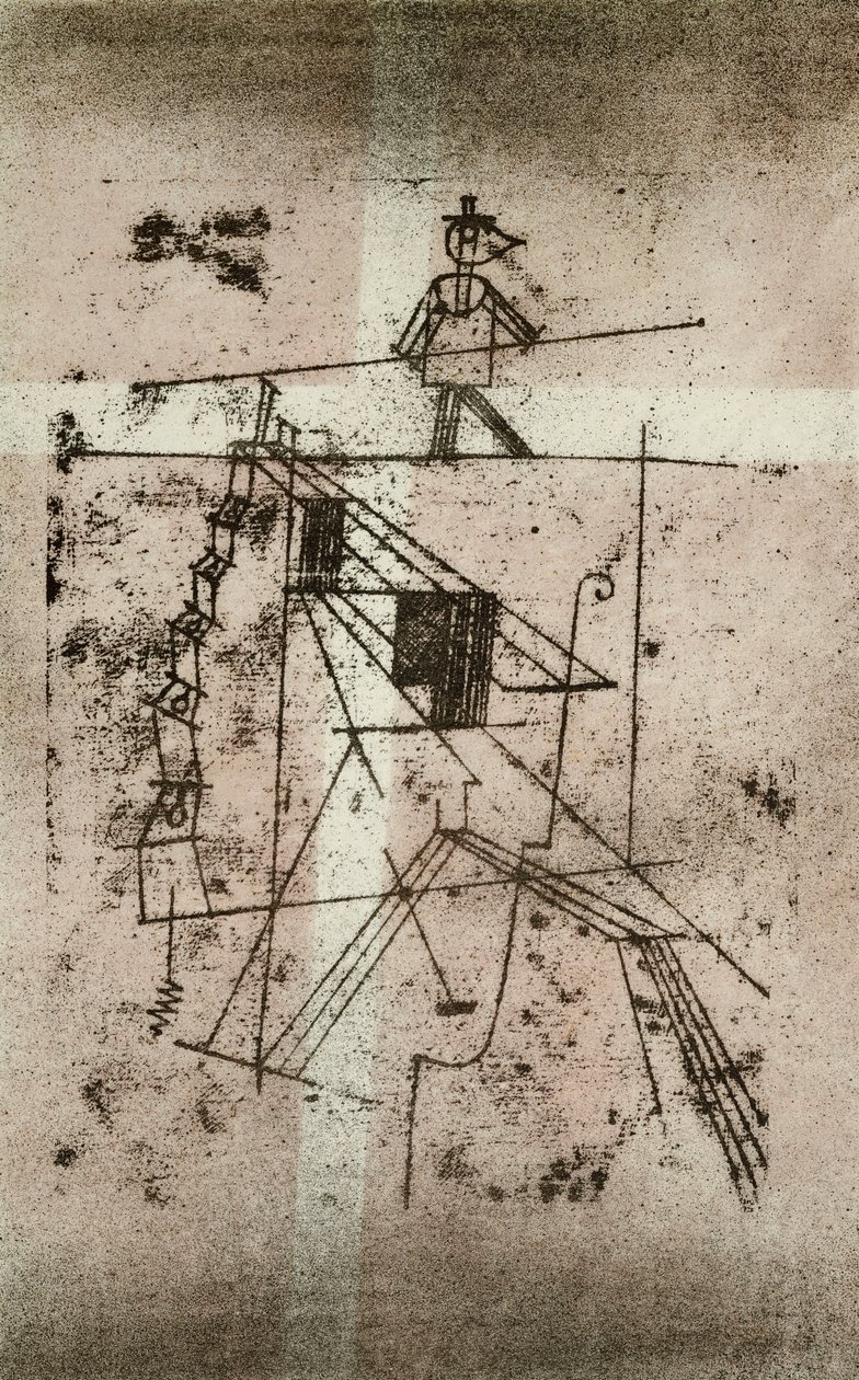 İp Cambazları; İp Cambazı (Cornfield 95 IV b) by Paul Klee