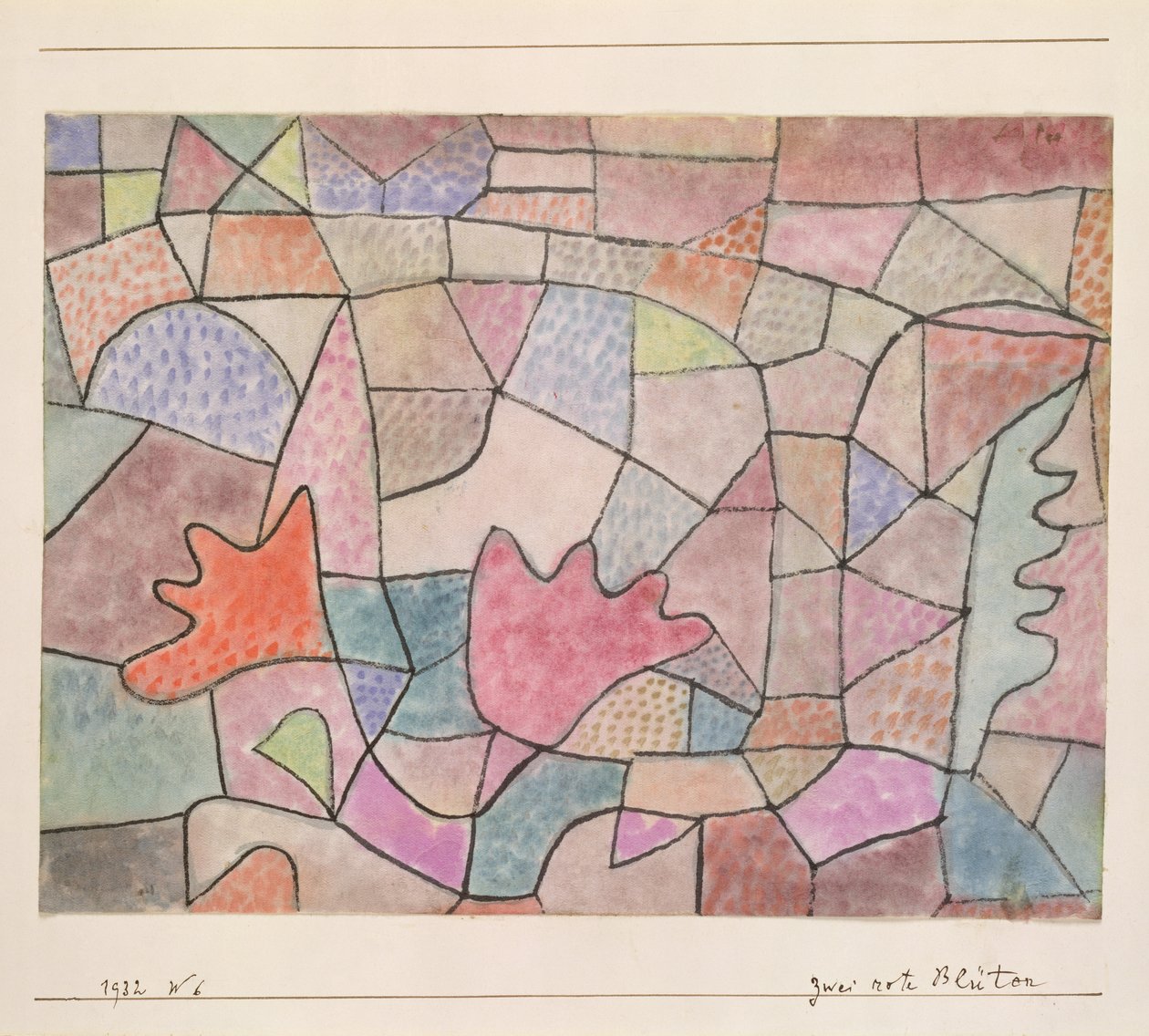 iki kırmızı çiçek by Paul Klee