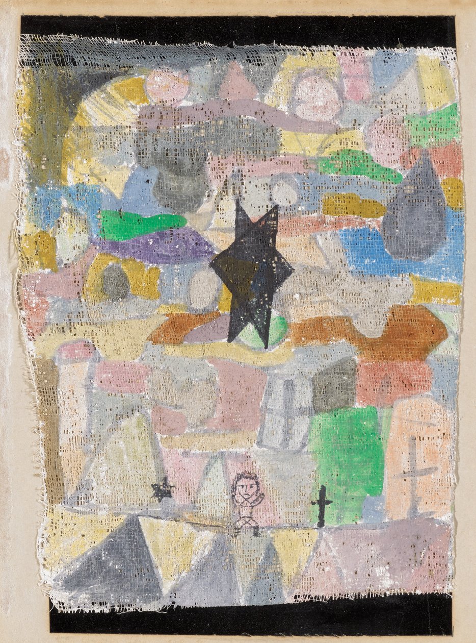 siyah bir yıldızın altında by Paul Klee