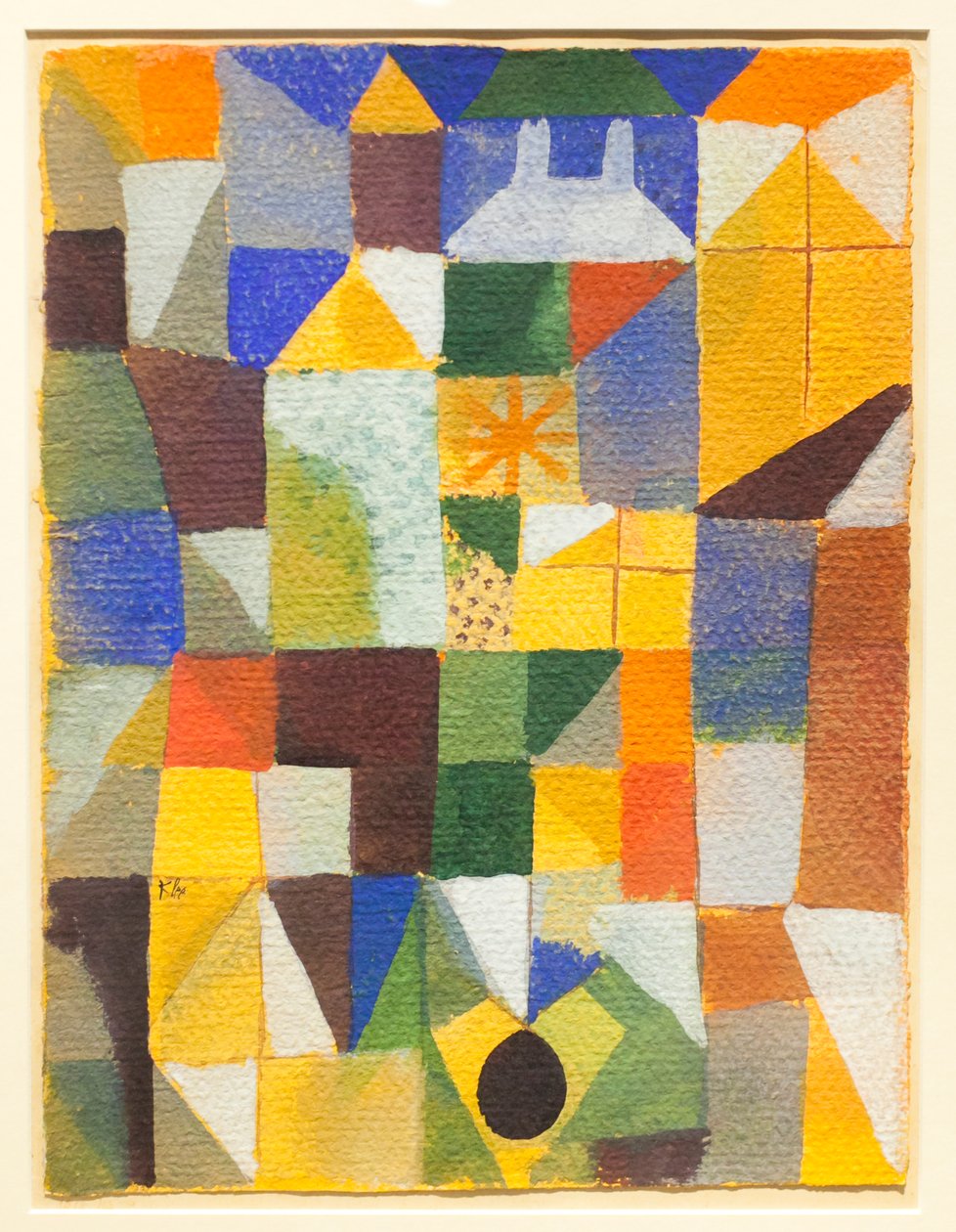 Sarı pencereli kentsel kompozisyon by Paul Klee