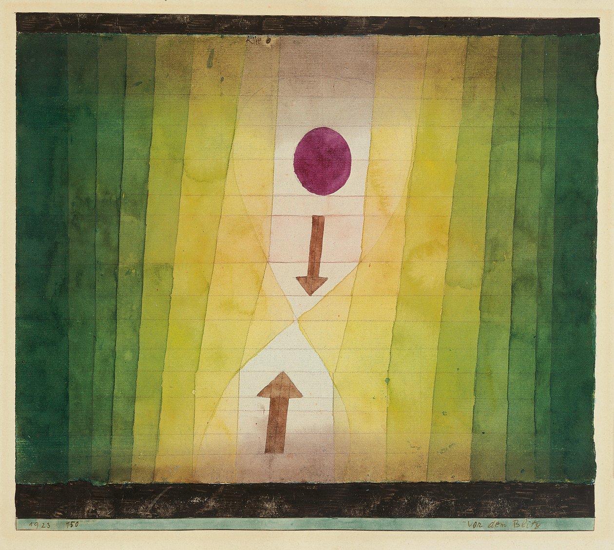 Vor dem Blitz Yıldırımdan Önce, 1923. by Paul Klee