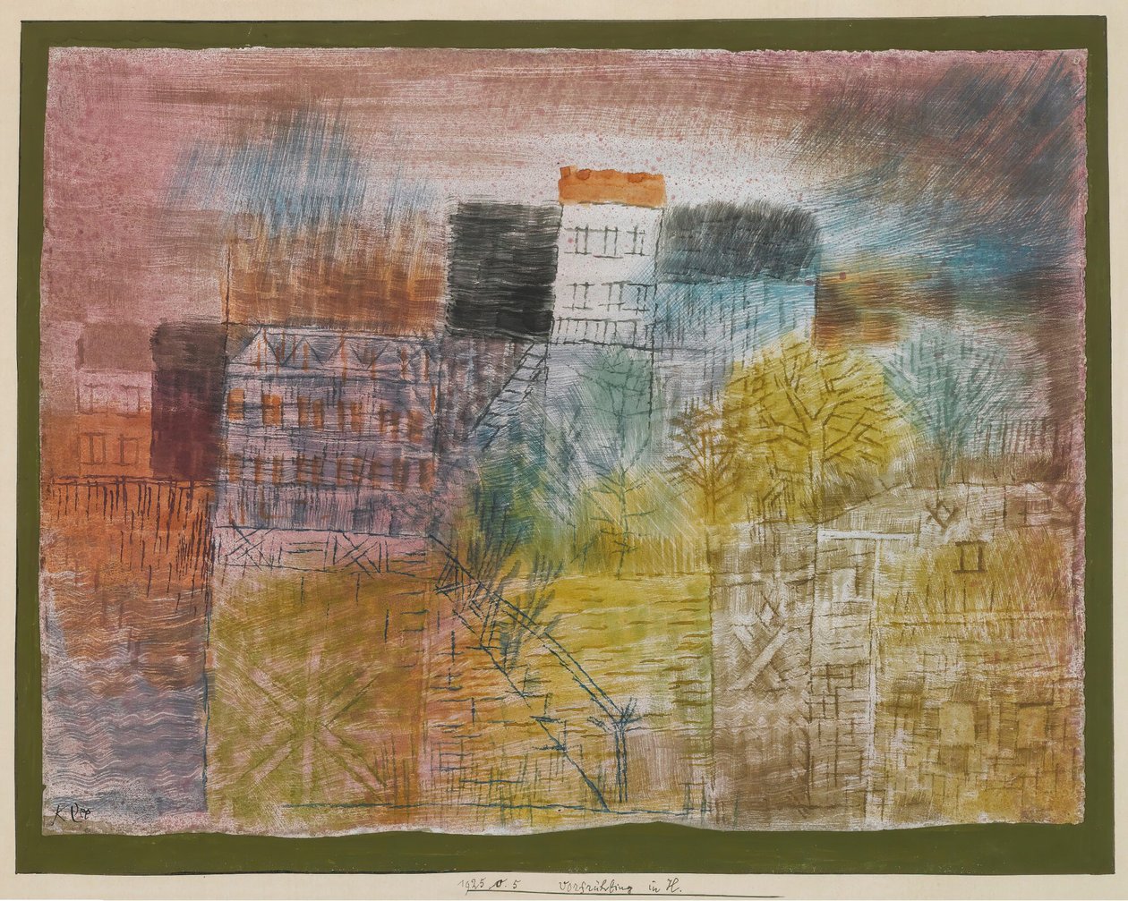 Vorfrühling, H. Erken Bahar, H., 1925. by Paul Klee
