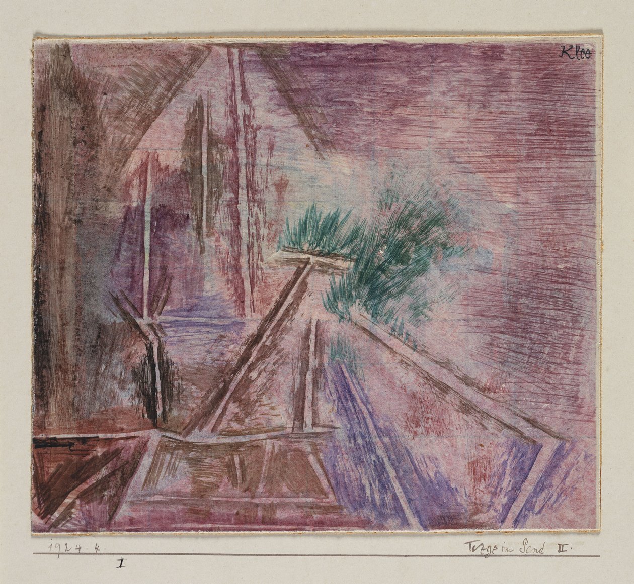 Kumdaki yollar II by Paul Klee