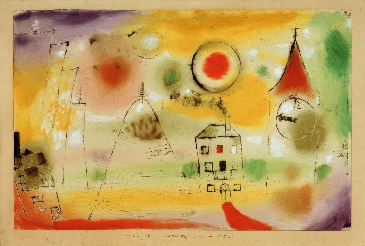 Kış günü öğleden hemen önce by Paul Klee