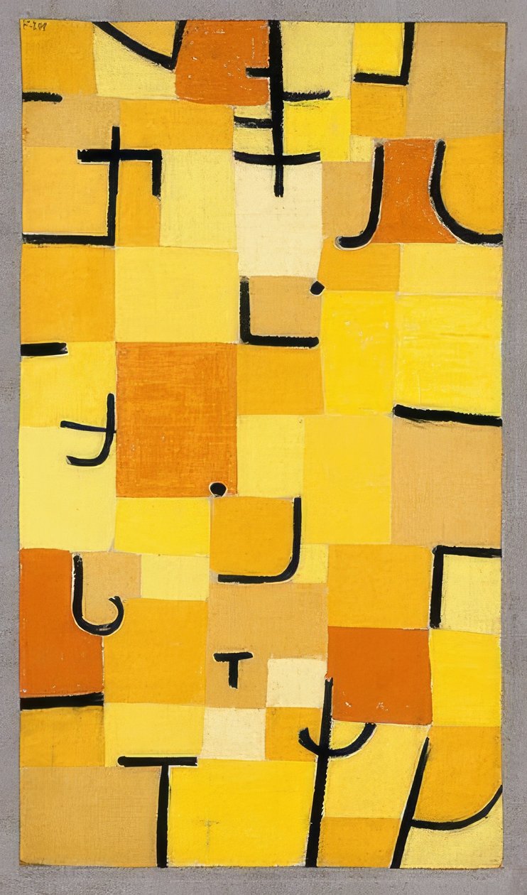 Sarı karakterler. 1937 by Paul Klee
