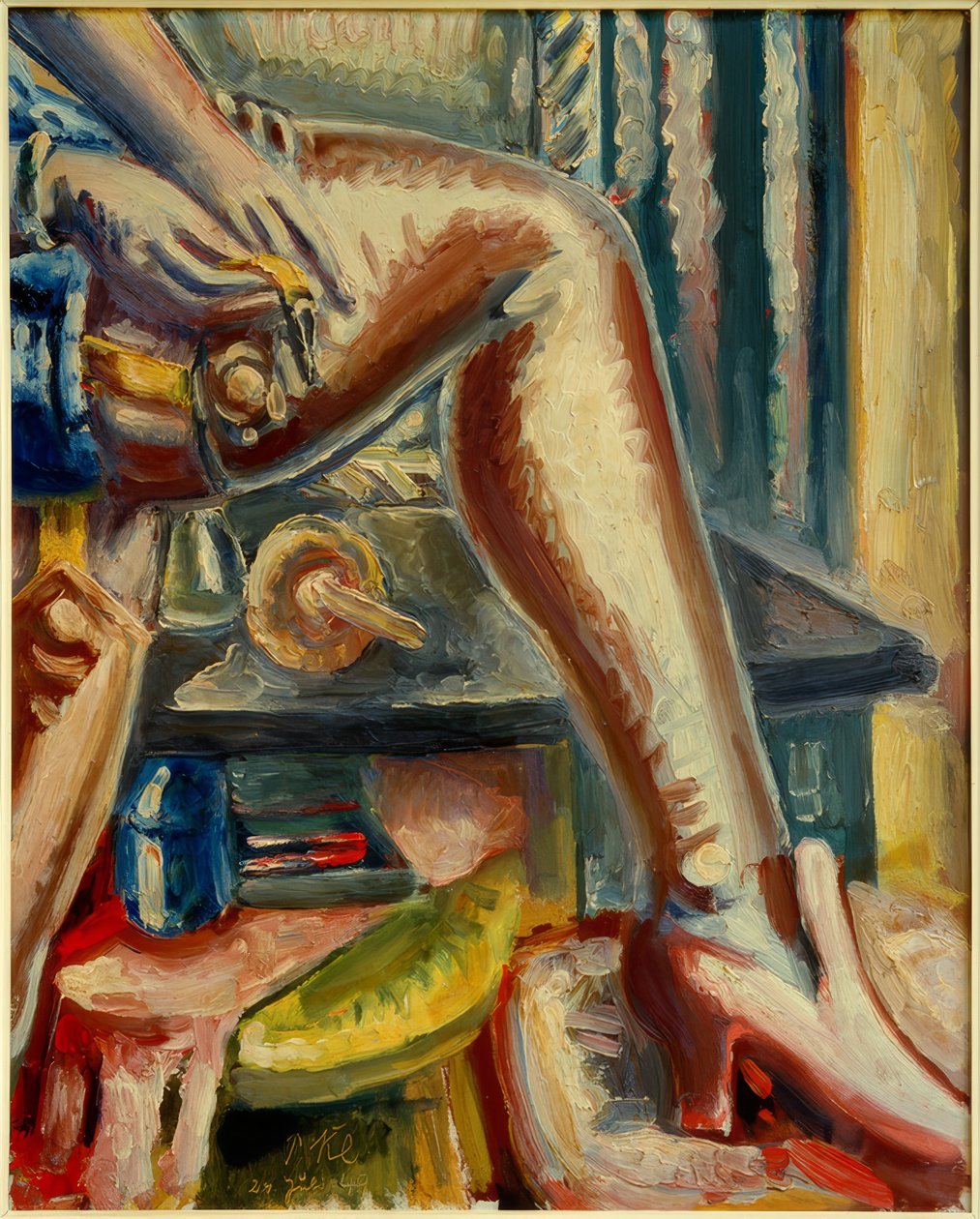 Pembe çoraplı bacak by Paul Kleinschmidt