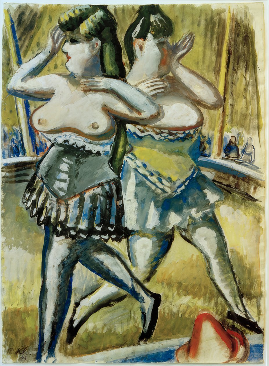 İki sirk dansçıları by Paul Kleinschmidt