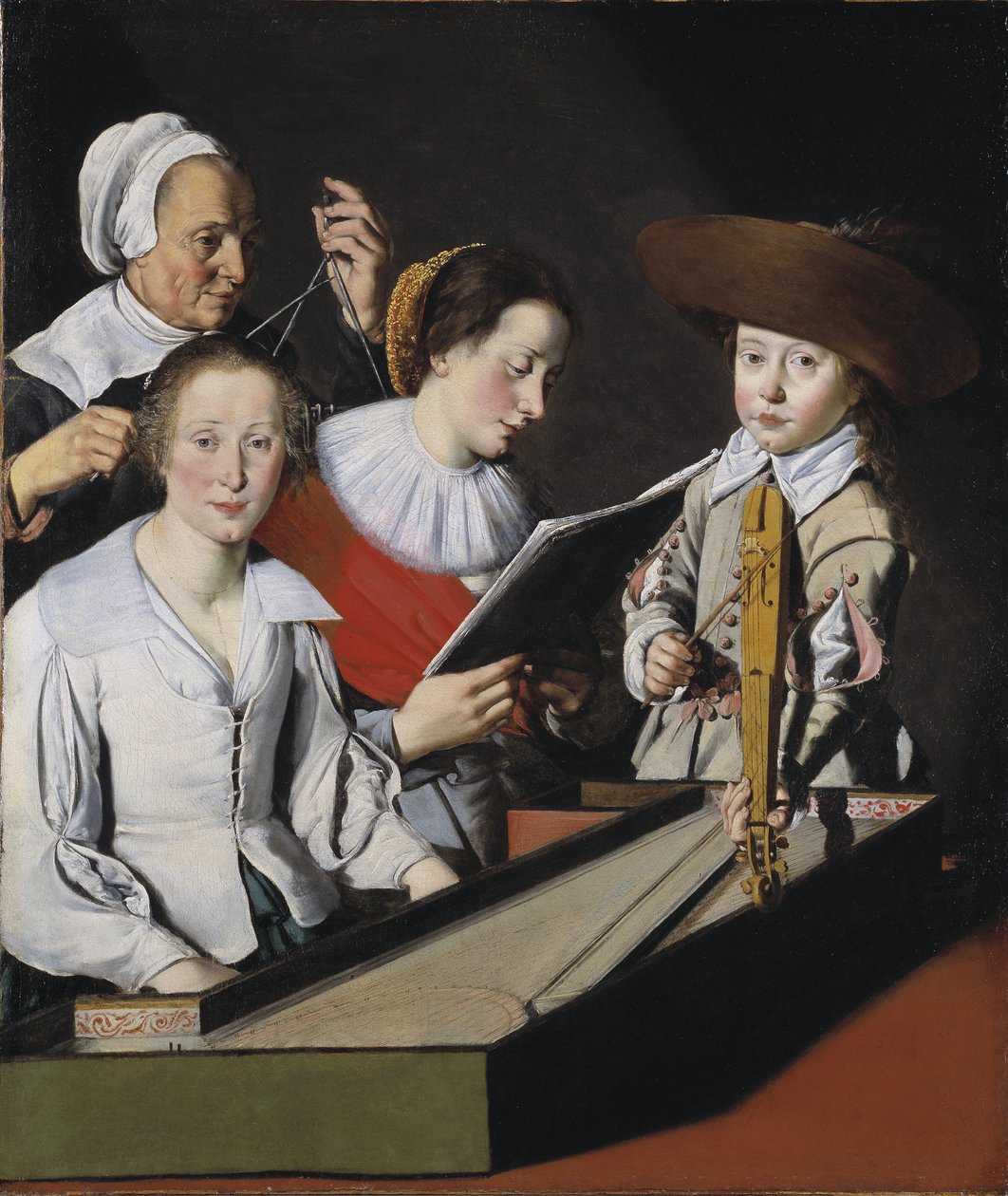 Müzikli bir parti - Müzikli Bir Parti, La Tarte, Paul (?-1636). Tuval üzerine yağlıboya. Boyutlar: 116 x 98,8 cm. Ulusal Müze Stockholm by Paul La Tarte