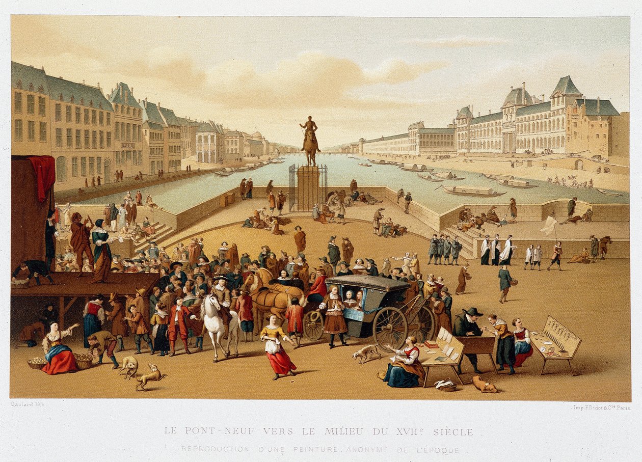 17. yüzyılın ortalarına doğru Le Pont Neuf, “” 17. yüzyıl - Kurumlar: kullanımlar ve kostümler, Fransa 1590-1700”, Paul Lacroix by Paul Lacroix