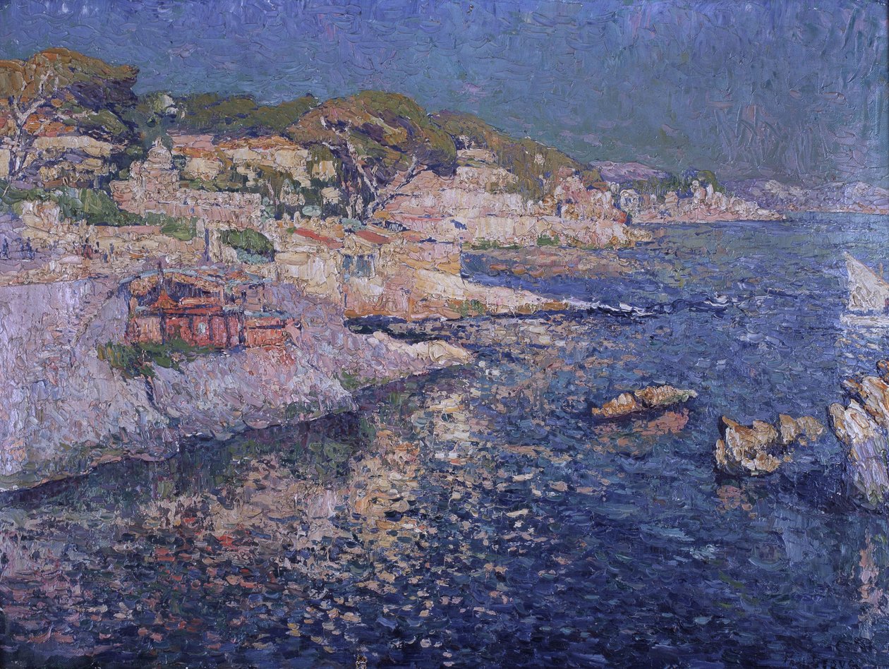 Marsilya Sahilindeki Kayalıklar by Paul Leduc