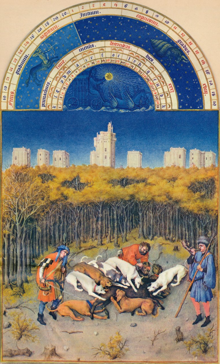 Aralık - Château de Vincennes, 15. yüzyıl, 1939. by Paul Limbourg