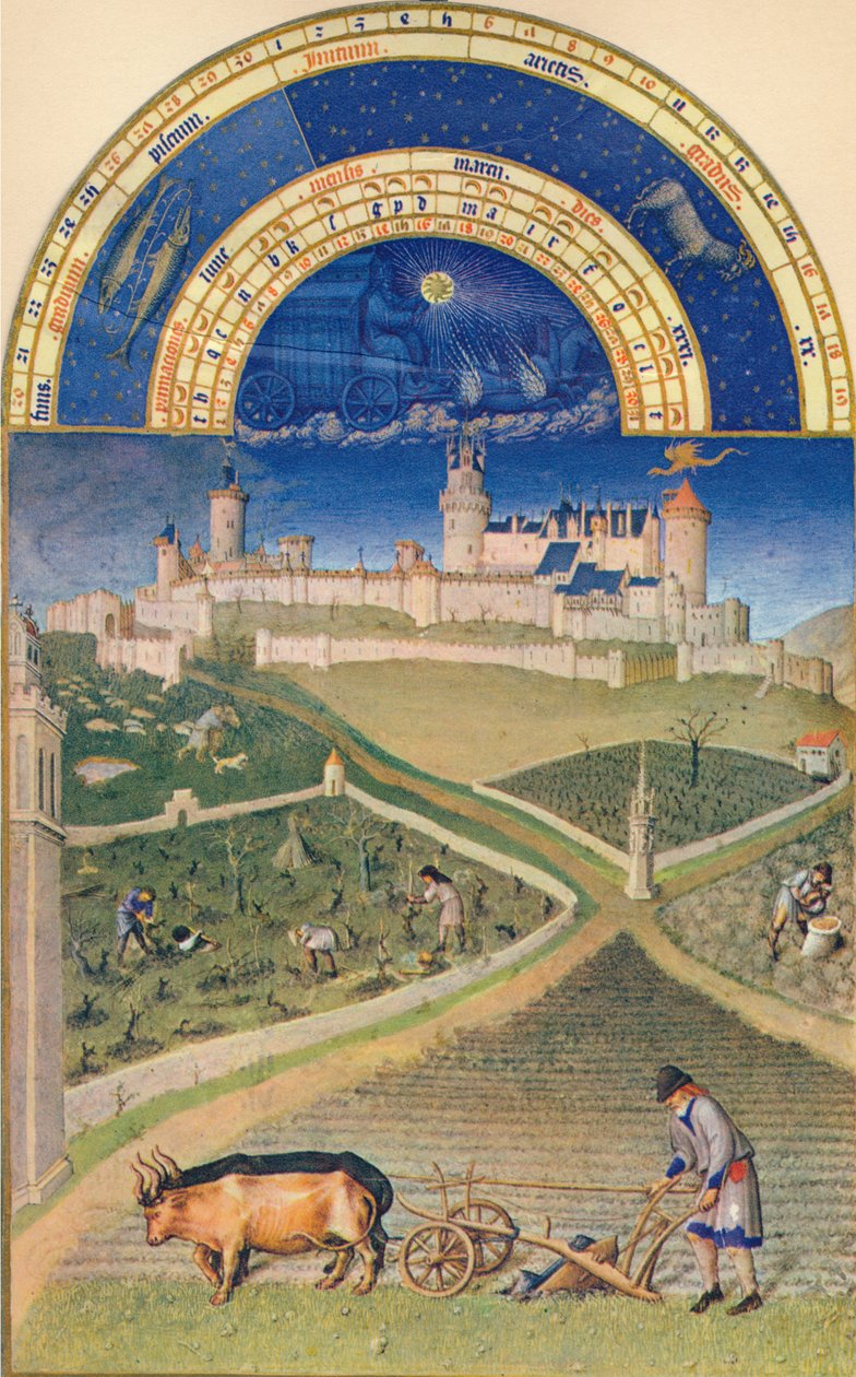 Mart - Château de Lusignan, 15. yüzyıl, 1939 by Paul Limbourg