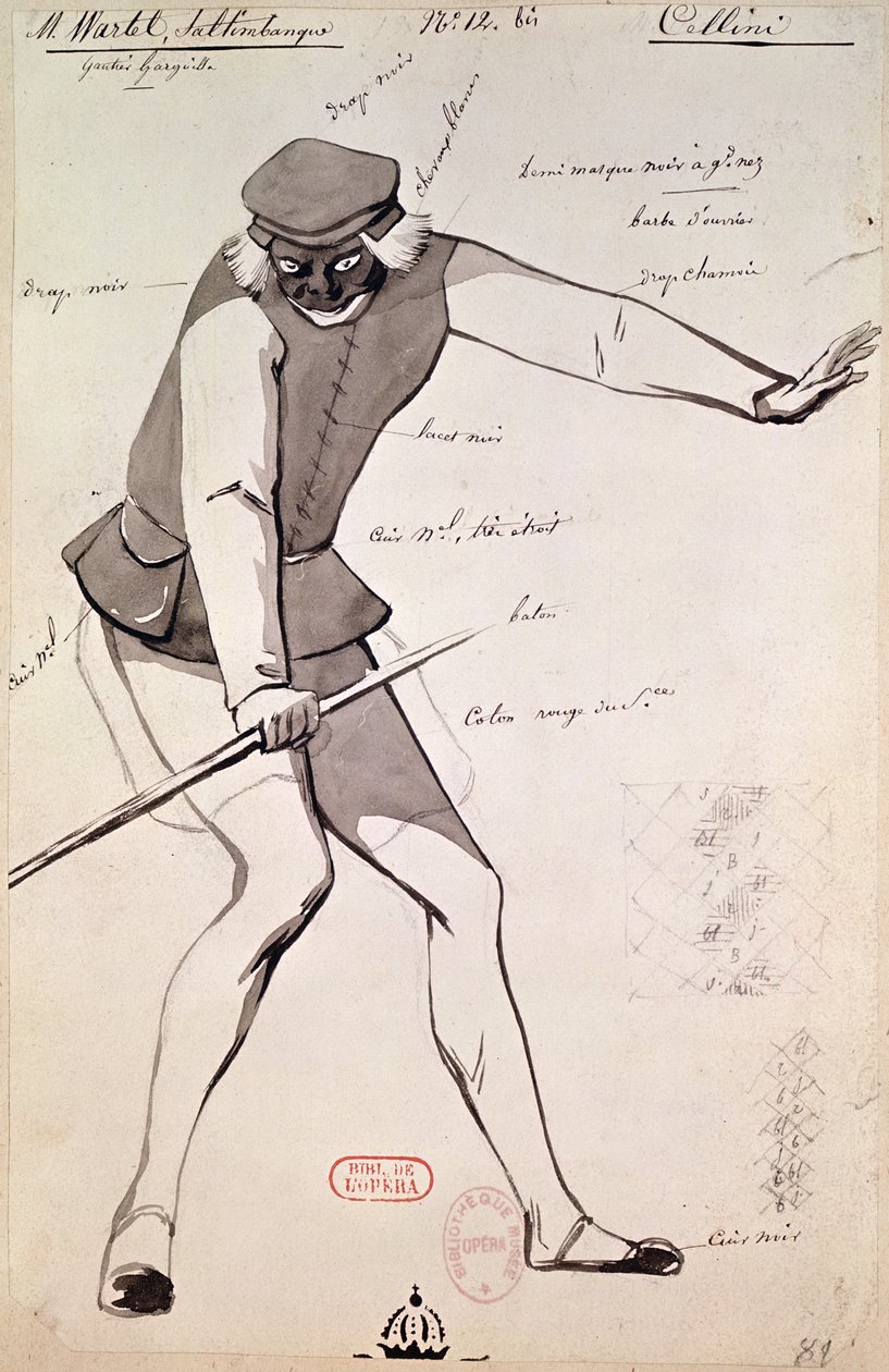 Costume design for an Acrobat in 