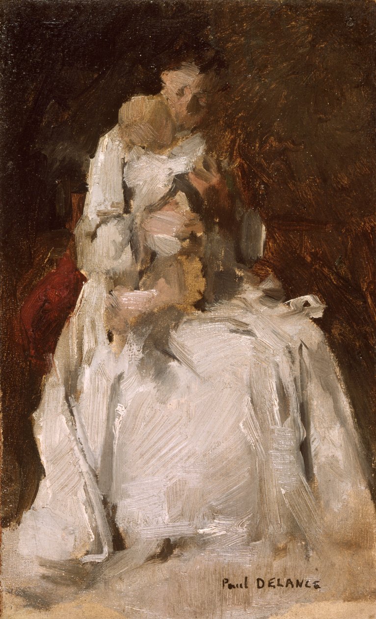 Anne ve çocuk (resim) by Paul Louis Delance