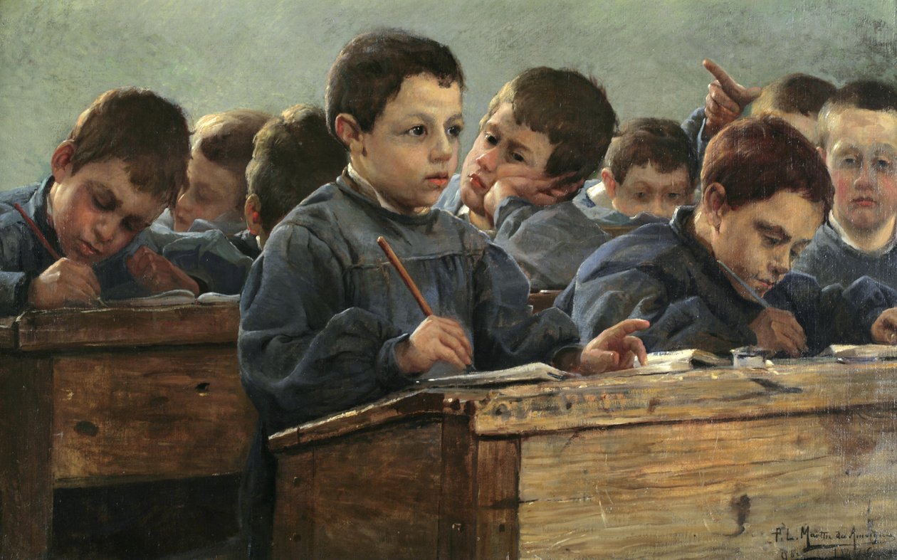 Sınıfta, 1886. by Paul Louis Martin des Amoignes
