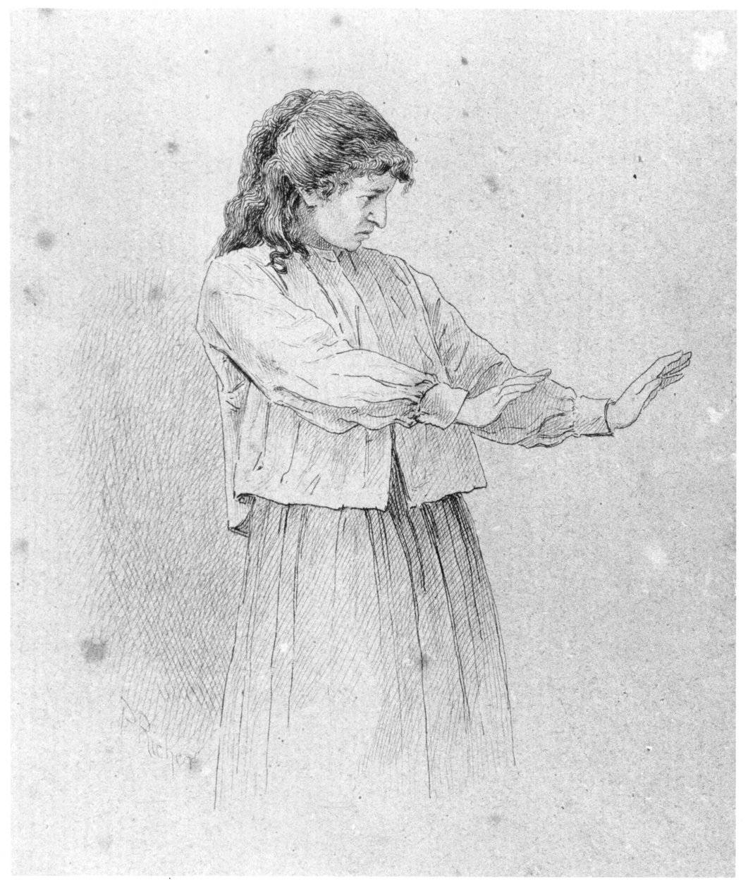 histerik kadın by Paul Marie Louis Pierre Richer