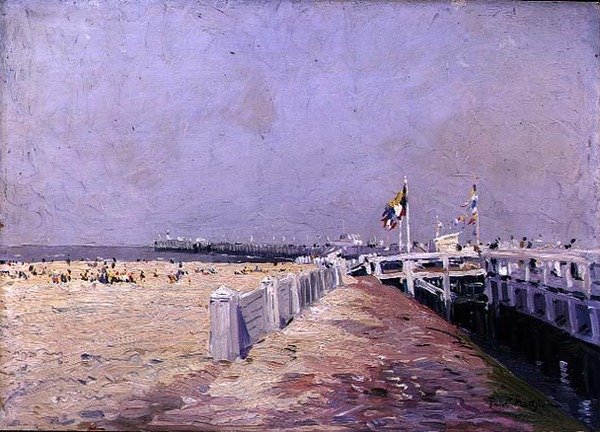 Oostende Küçük Plaj (gemide petrol) by Paul Mathieu