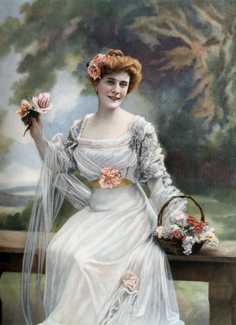 Fransız komedyen Melle Sylvie, Paris, fotoğraf: Paul Nadar, Fransız "Le Theatre" gazetesinden, 11 Mart by Paul Nadar