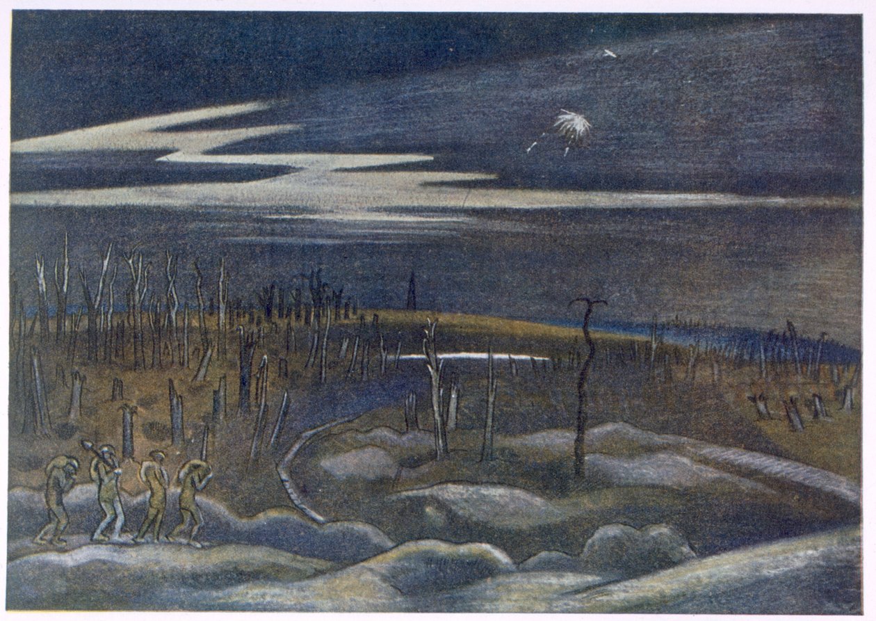Meadow with Copse, İngiliz Sanatçılardan Cephe, Batı Cephesinin Devamı, Üçüncü Bölüm, Paul Nash by Paul Nash