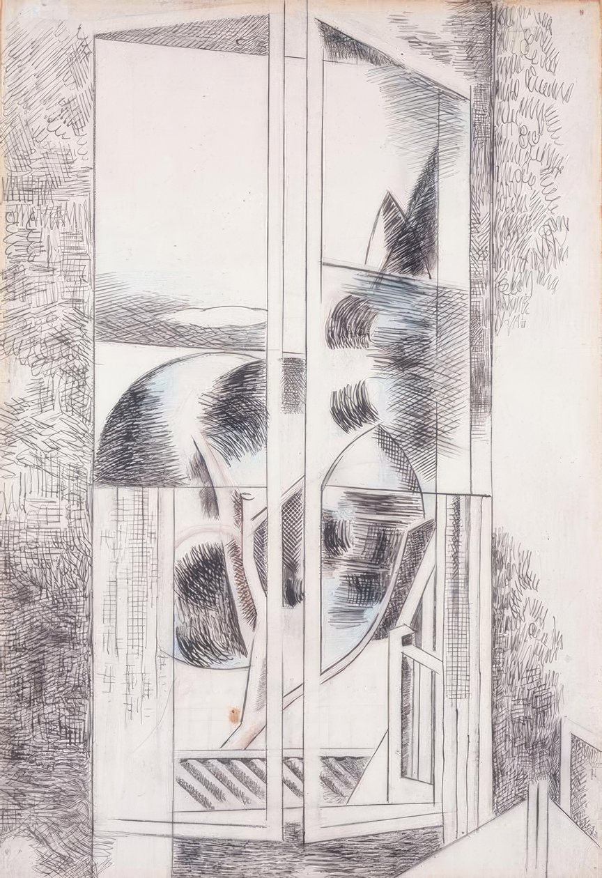 Riviera Pencere Soyut by Paul Nash