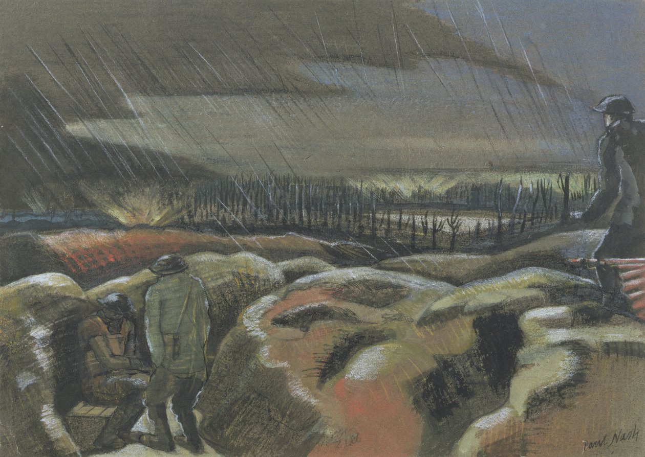 Kabuk patlaması, Zillebeke by Paul Nash