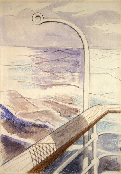 Shiprail (kağıt üzerine kurşun kalem ve sulu boya) by Paul Nash