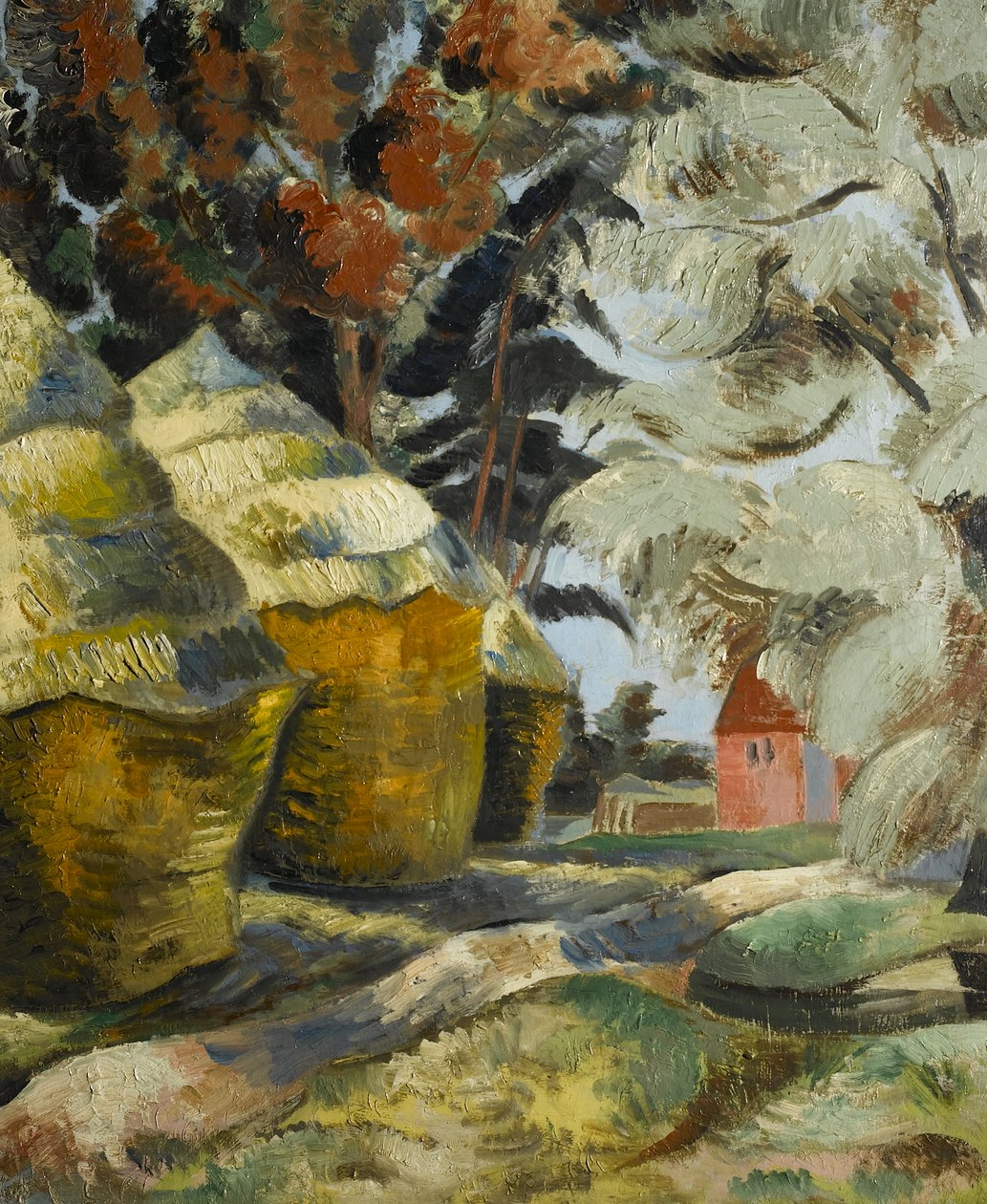 Stackyard, c.1925 (tuval üzerine yağlı boya) by Paul Nash