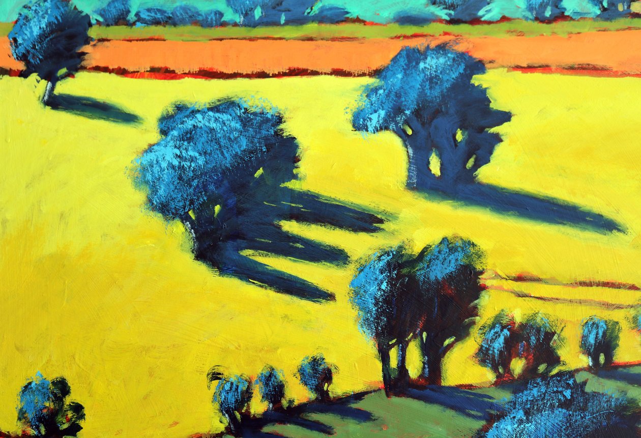 Cotswold Way yakın çekim 3 (gemide akrilik) by Paul Powis