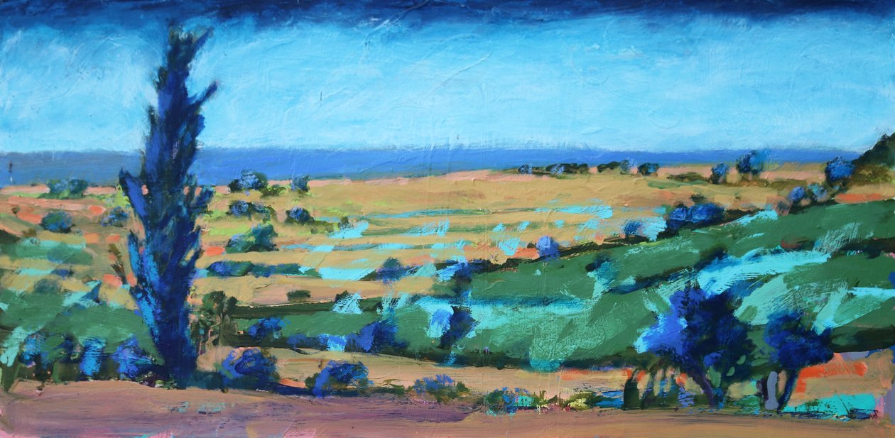Devon Sahili, 2021 (tahta üzerine akrilik) by Paul Powis