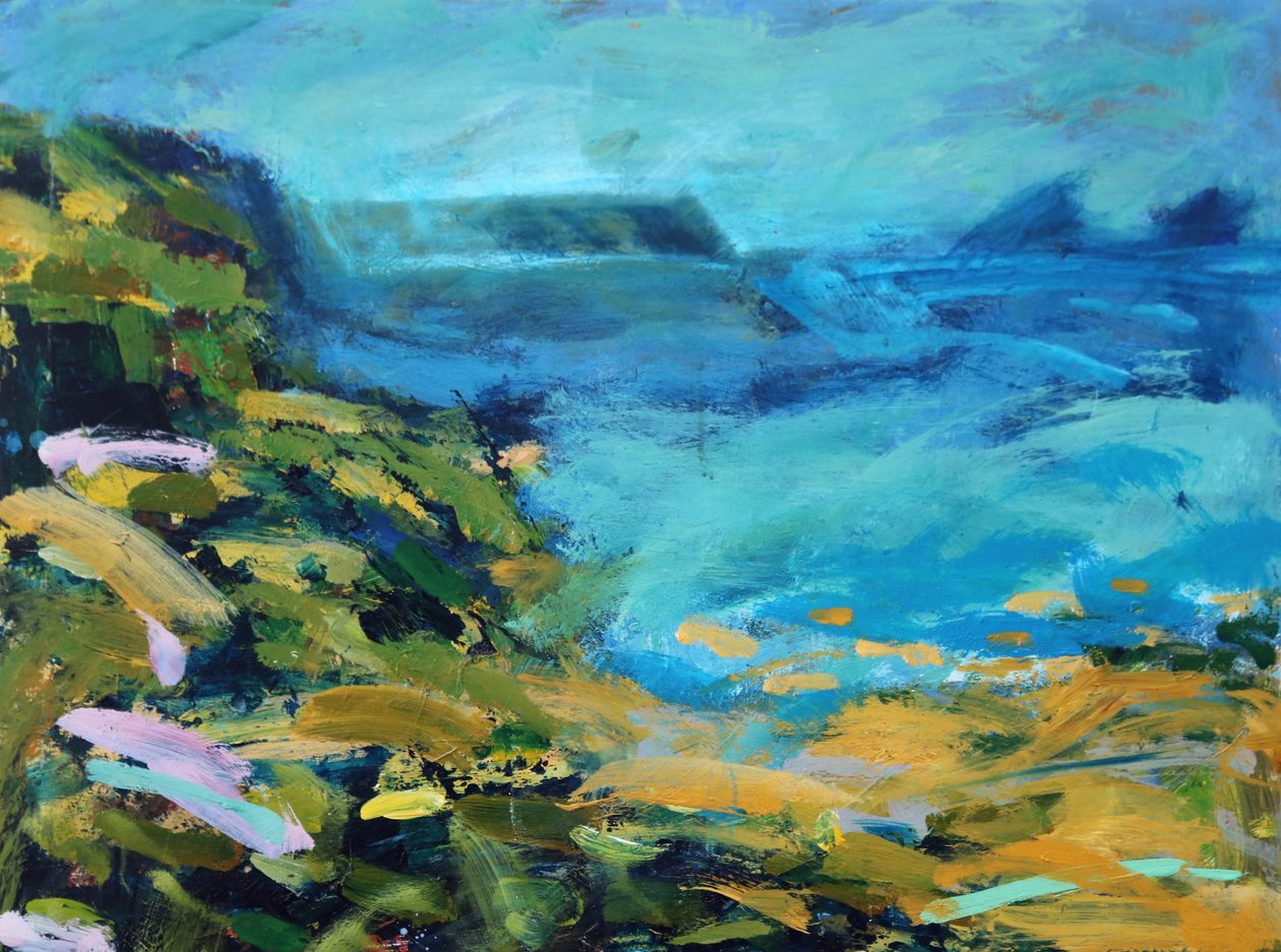 Landsend, 2021 (tahta üzerine akrilik) by Paul Powis