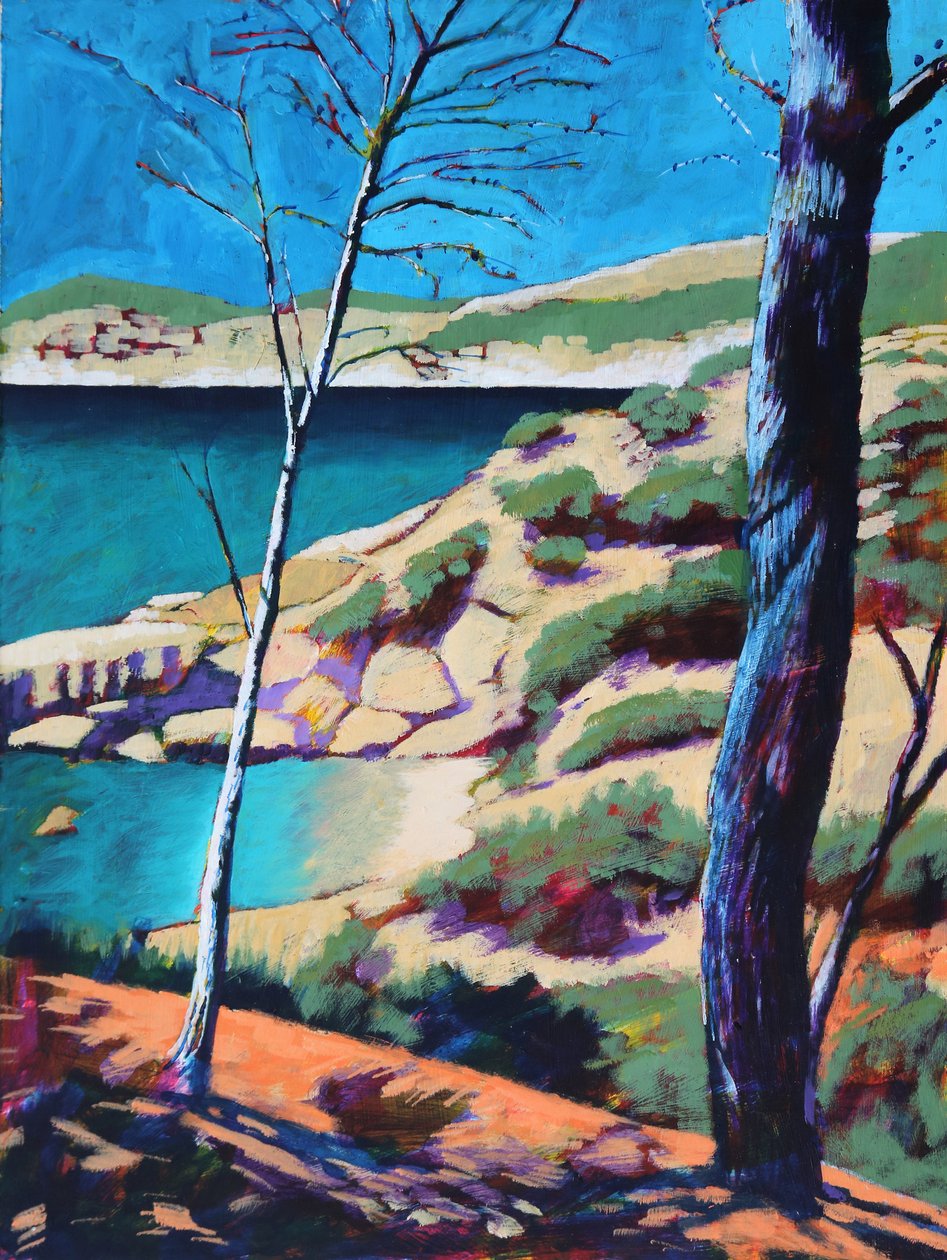 Peguera II, 2021 (tahta üzerine akrilik) by Paul Powis