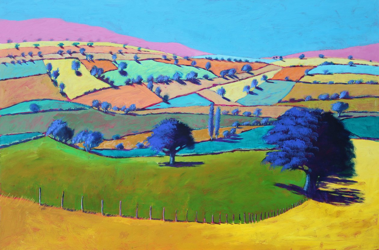 Summer Coombe, 2021 (tahta üzerine akrilik) by Paul Powis