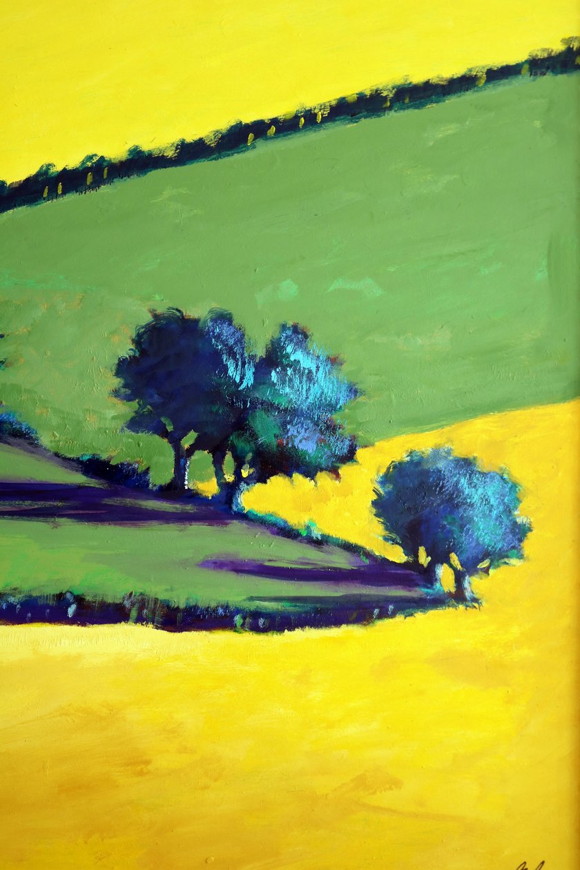 Beyaz yapraklı meşe yakın 9 (gemide akrilik) by Paul Powis