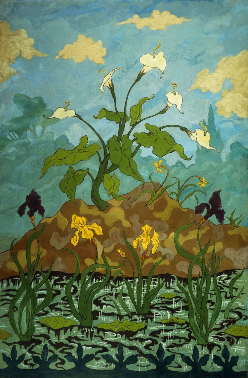 Zambaklar, Mor ve Sarı Süsenler; Aromas, İris Menekşeleri ve Jaunes, 1899 by Paul Elie Ranson