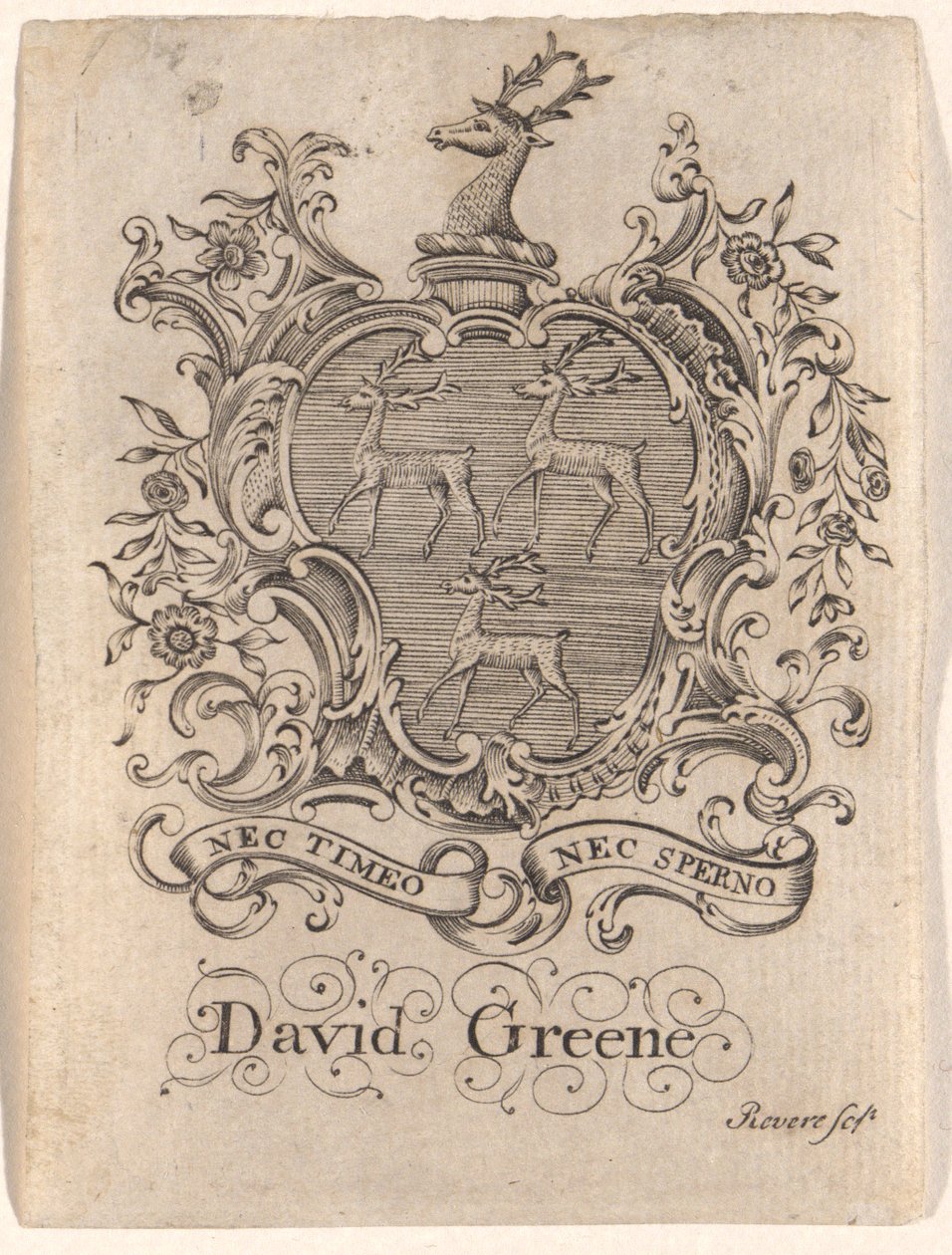 David Greene'in kitap plakası by Paul Revere