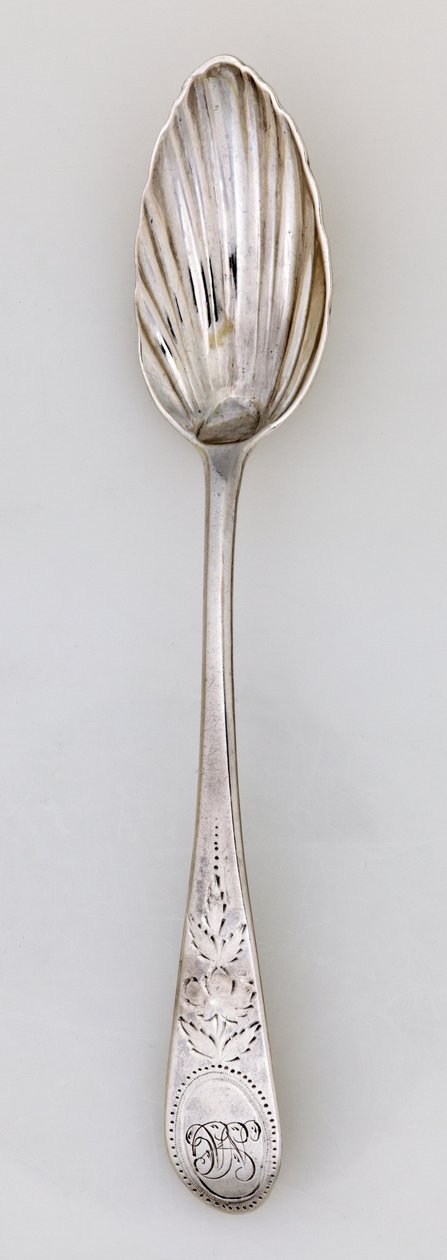 Yivli Çay Kaşığı, c.1785 (gümüş) by Paul Revere